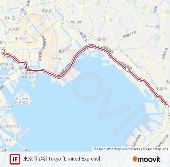 京葉線 KEIYO LINE Metro Line Map