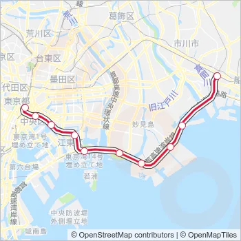 京葉線 KEIYO LINE Metro Line Map