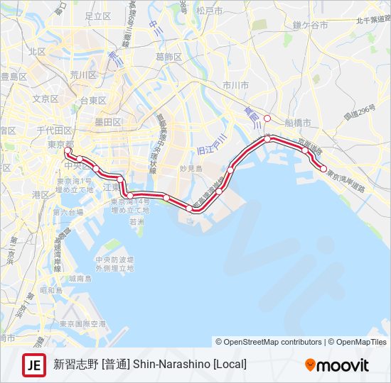 京葉線 KEIYO LINE metro Line Map