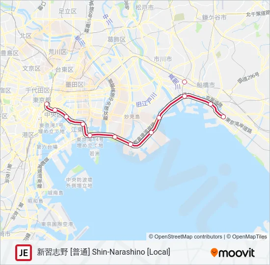 京葉線 KEIYO LINE Metro Line Map