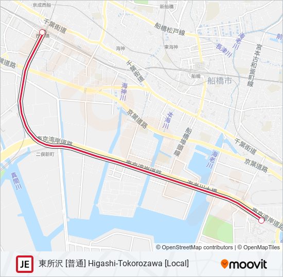 京葉線 KEIYO LINE metro Line Map