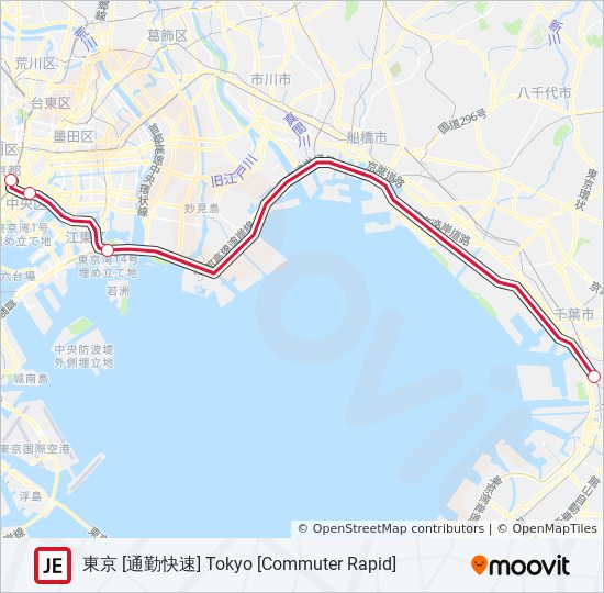 京葉線 KEIYO LINE metro Line Map