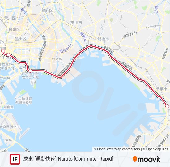 京葉線 KEIYO LINE metro Line Map