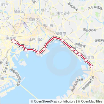 京葉線 KEIYO LINE Metro Line Map