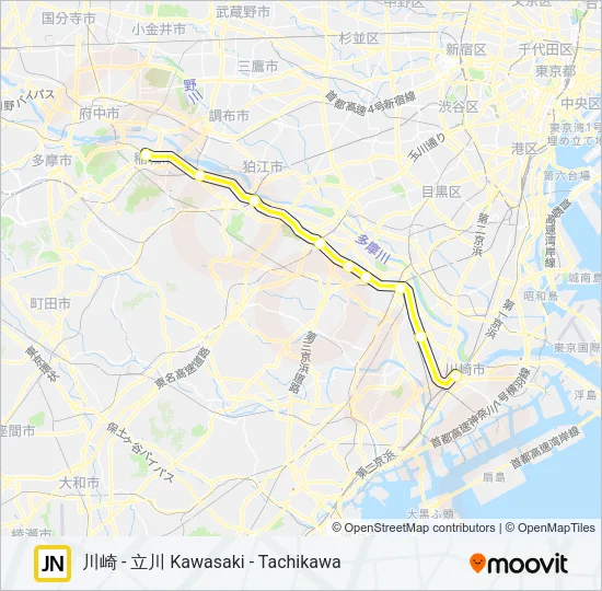 南武線 NAMBU LINE Metro Line Map
