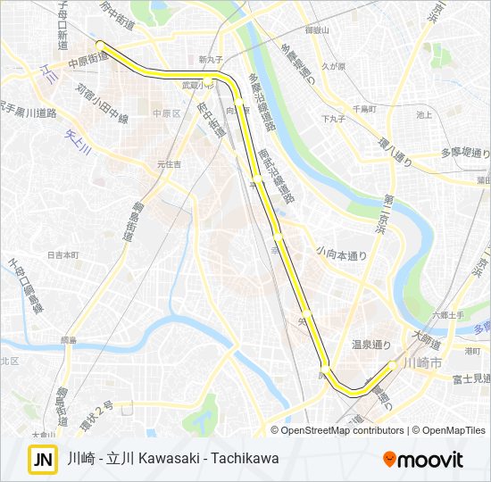 南武線 NAMBU LINE metro Line Map