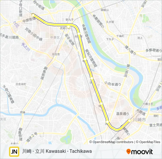 南武線 NAMBU LINE Metro Line Map