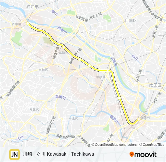 南武線 NAMBU LINE 地下鉄 - メトロの路線図