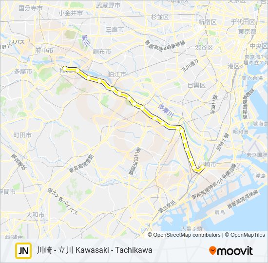 南武線 NAMBU LINE metro Line Map