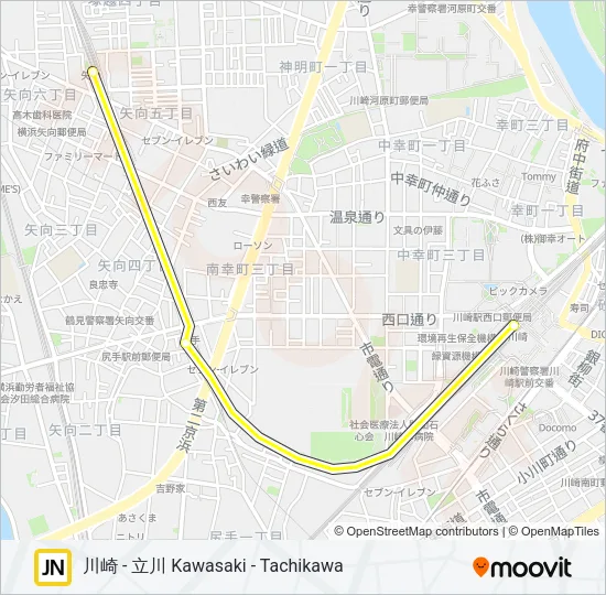 南武線 NAMBU LINE Metro Line Map