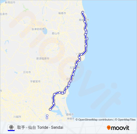 常磐線 JOBAN LINE 地下鉄 - メトロの路線図