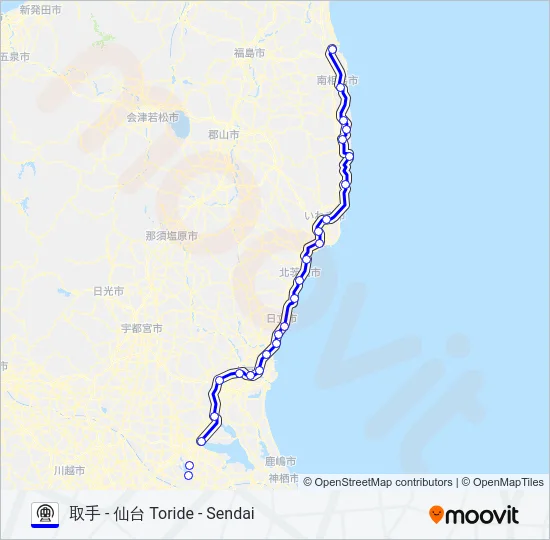 常磐線 JOBAN LINE 地下鉄 - メトロの路線図