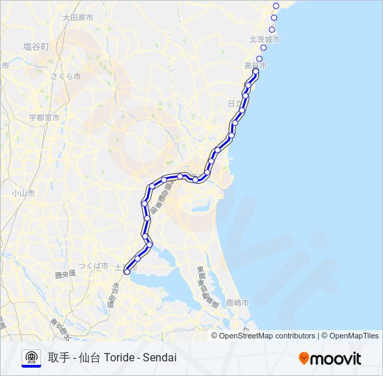 常磐線 JOBAN LINE 地下鉄 - メトロの路線図