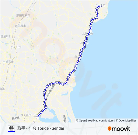 常磐線 JOBAN LINE 地下鉄 - メトロの路線図