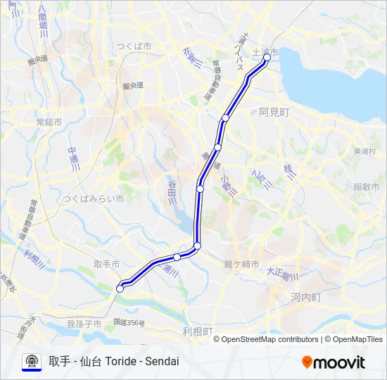 常磐線 JOBAN LINE Metro Line Map