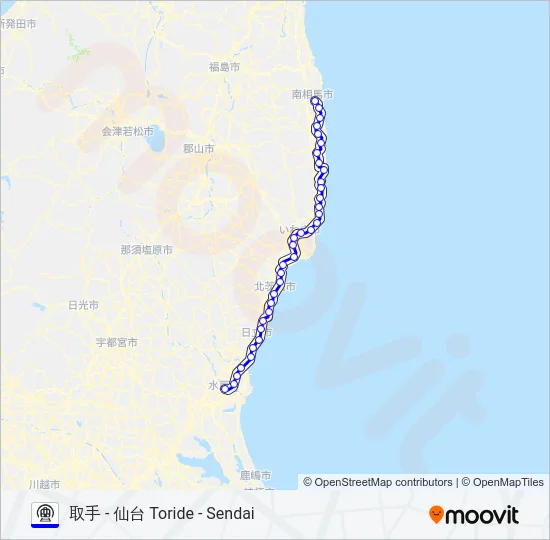 常磐線 JOBAN LINE Metro Line Map