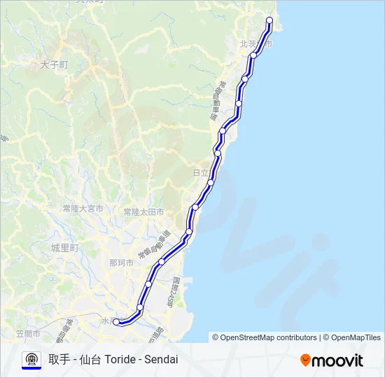 常磐線 JOBAN LINE Metro Line Map