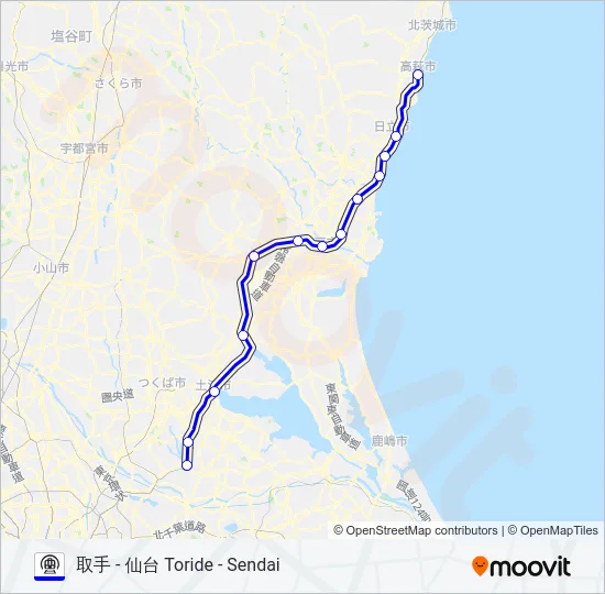 常磐線 JOBAN LINE 地下鉄 - メトロの路線図