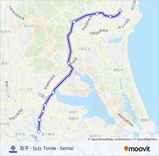 常磐線 JOBAN LINE Metro Line Map