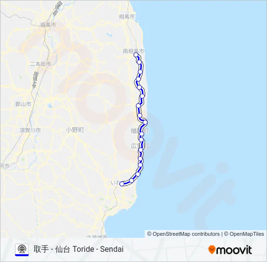 常磐線 JOBAN LINE Metro Line Map