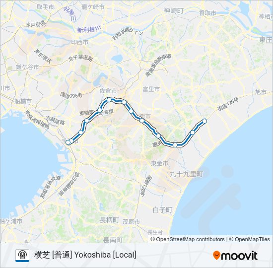 総武本線 SOBU LINE Metro Line Map