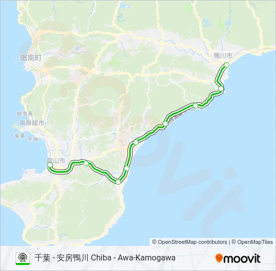内房線 UCHIBO LINE Metro Line Map