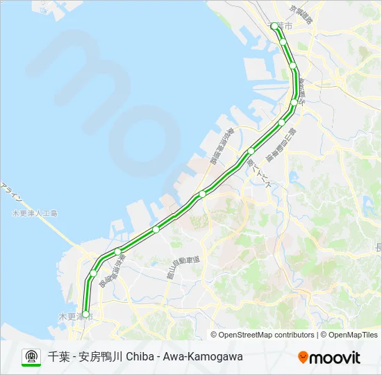 内房線 UCHIBO LINE Metro Line Map