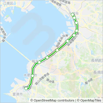 内房線 UCHIBO LINE Metro Line Map