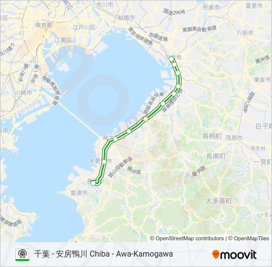 内房線 uchibo lineルート：スケジュール、停車地、地図-逗子 [快速] Zushi [Rapid] （アップデート済み）