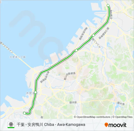内房線 UCHIBO LINE Metro Line Map