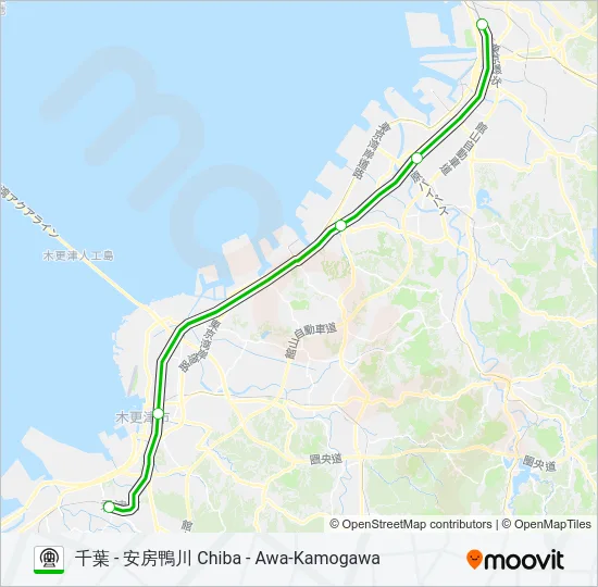 内房線 UCHIBO LINE Metro Line Map