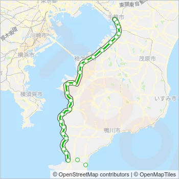 内房線 UCHIBO LINE Metro Line Map