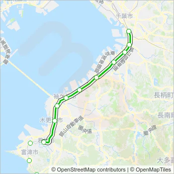 内房線 UCHIBO LINE Metro Line Map