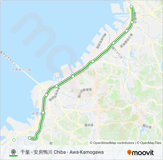 内房線 UCHIBO LINE Metro Line Map