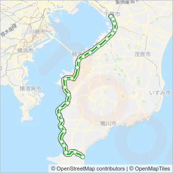 内房線 UCHIBO LINE Metro Line Map