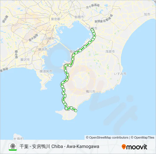内房線 UCHIBO LINE 地下鉄 - メトロの路線図