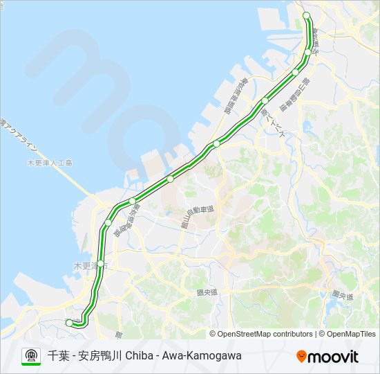 内房線 UCHIBO LINE Metro Line Map