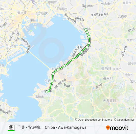 内房線 UCHIBO LINE 地下鉄 - メトロの路線図