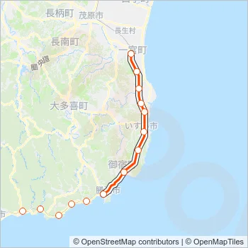 外房線 SOTOBO LINE Metro Line Map