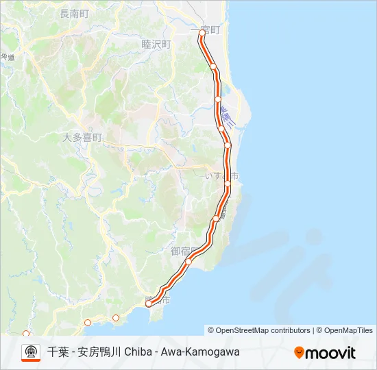 外房線 SOTOBO LINE Metro Line Map
