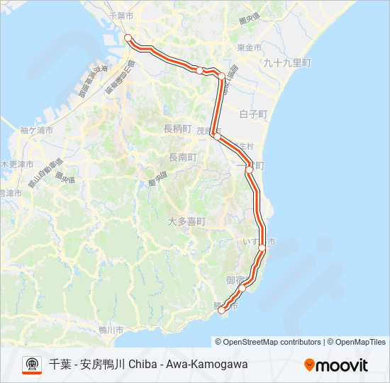 外房線 SOTOBO LINE 地下鉄 - メトロの路線図