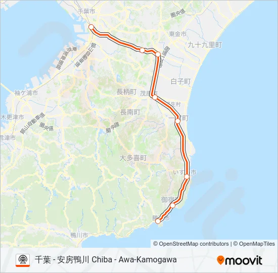 外房線 SOTOBO LINE Metro Line Map