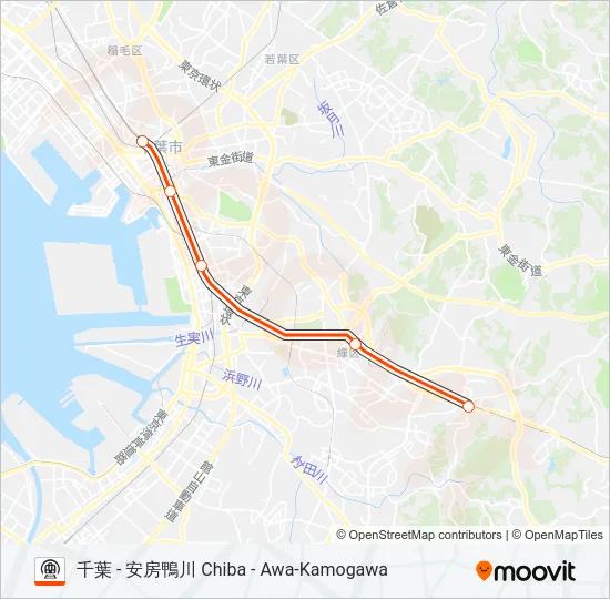 外房線 SOTOBO LINE 地下鉄 - メトロの路線図