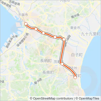 外房線 SOTOBO LINE Metro Line Map