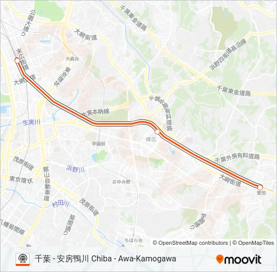 外房線 SOTOBO LINE 地下鉄 - メトロの路線図