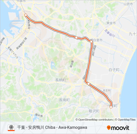 外房線 SOTOBO LINE Metro Line Map