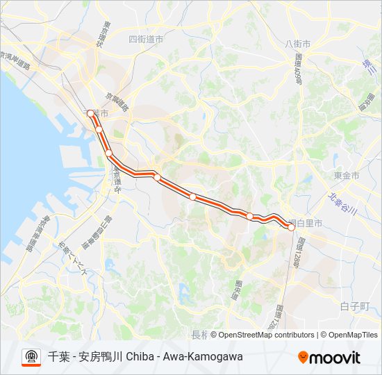 外房線 SOTOBO LINE Metro Line Map