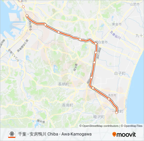 外房線 SOTOBO LINE 地下鉄 - メトロの路線図