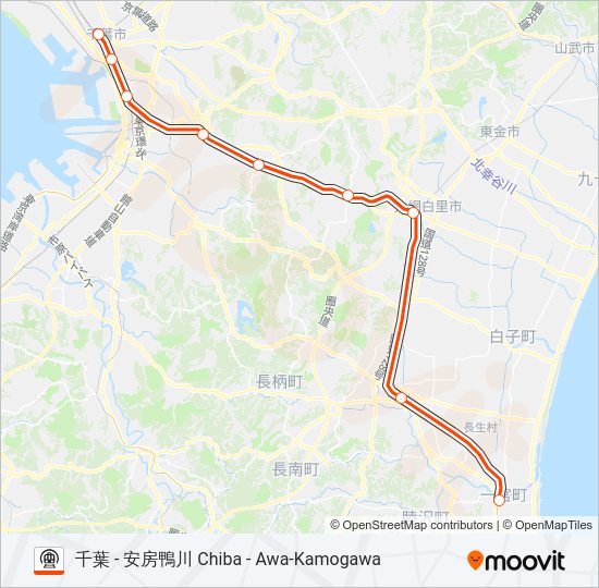 外房線 SOTOBO LINE Metro Line Map