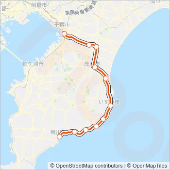 外房線 SOTOBO LINE Metro Line Map